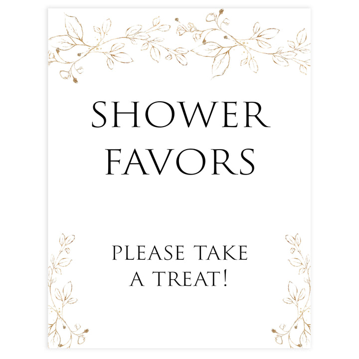 favors table signs, Gold leaf baby decor, printable baby table signs, printable baby decor, baby gold leaf table signs, fun baby signs, baby gold leaf fun baby table signs