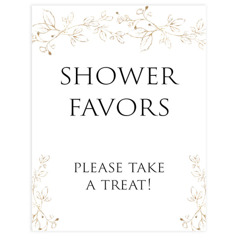 favors table signs, Gold leaf baby decor, printable baby table signs, printable baby decor, baby gold leaf table signs, fun baby signs, baby gold leaf fun baby table signs
