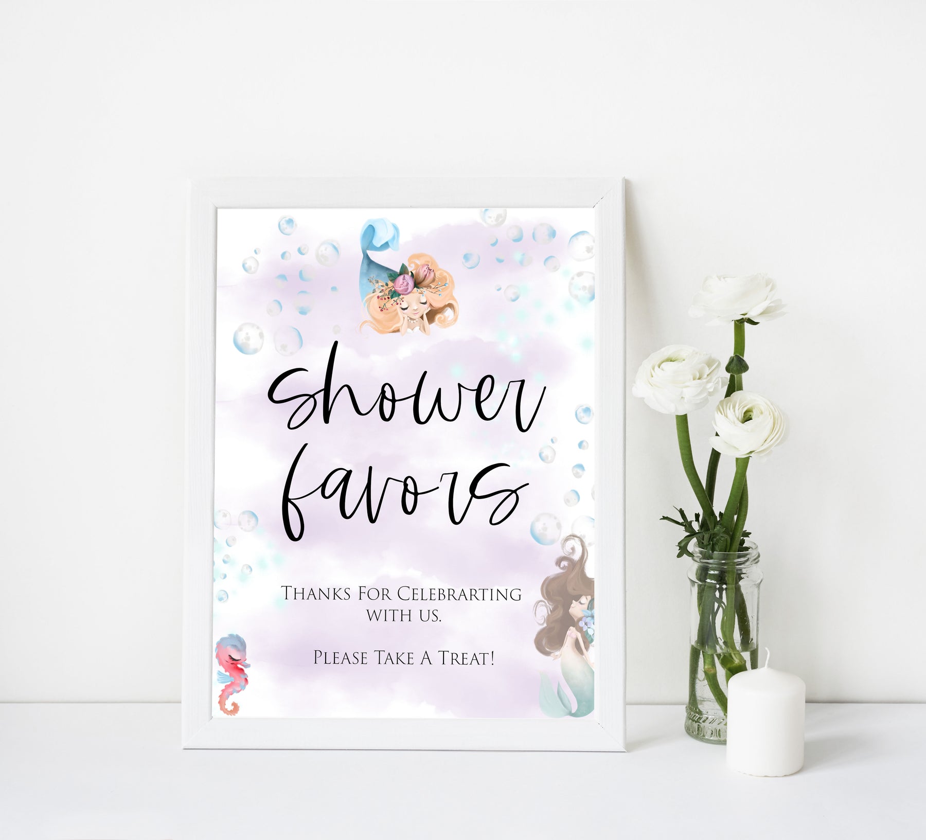 8 baby shower table signs, Little mermaid baby decor, printable baby table signs, printable baby decor, baby little mermaid table signs, fun baby signs, baby little mermaid fun baby table signs