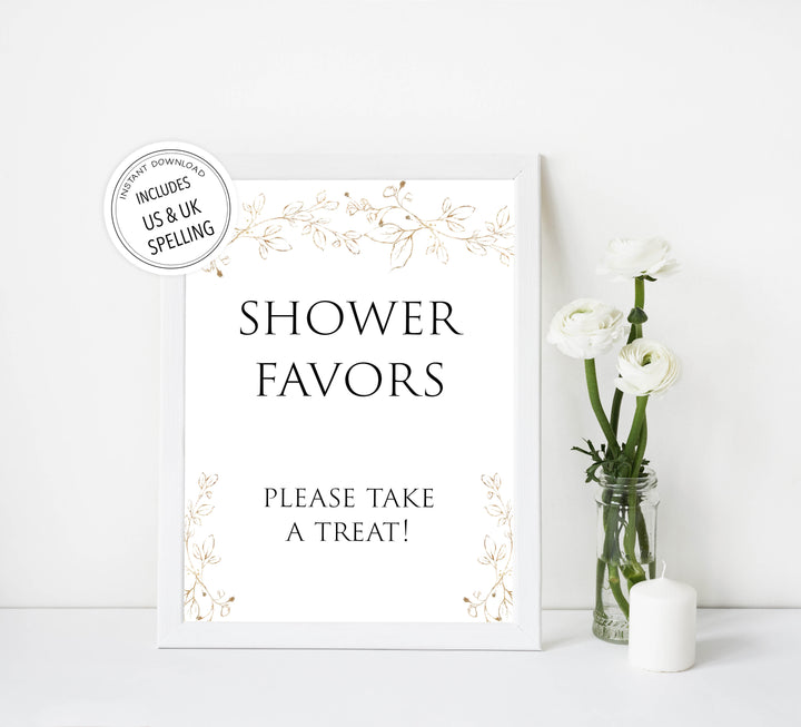 favors table signs, Gold leaf baby decor, printable baby table signs, printable baby decor, baby gold leaf table signs, fun baby signs, baby gold leaf fun baby table signs