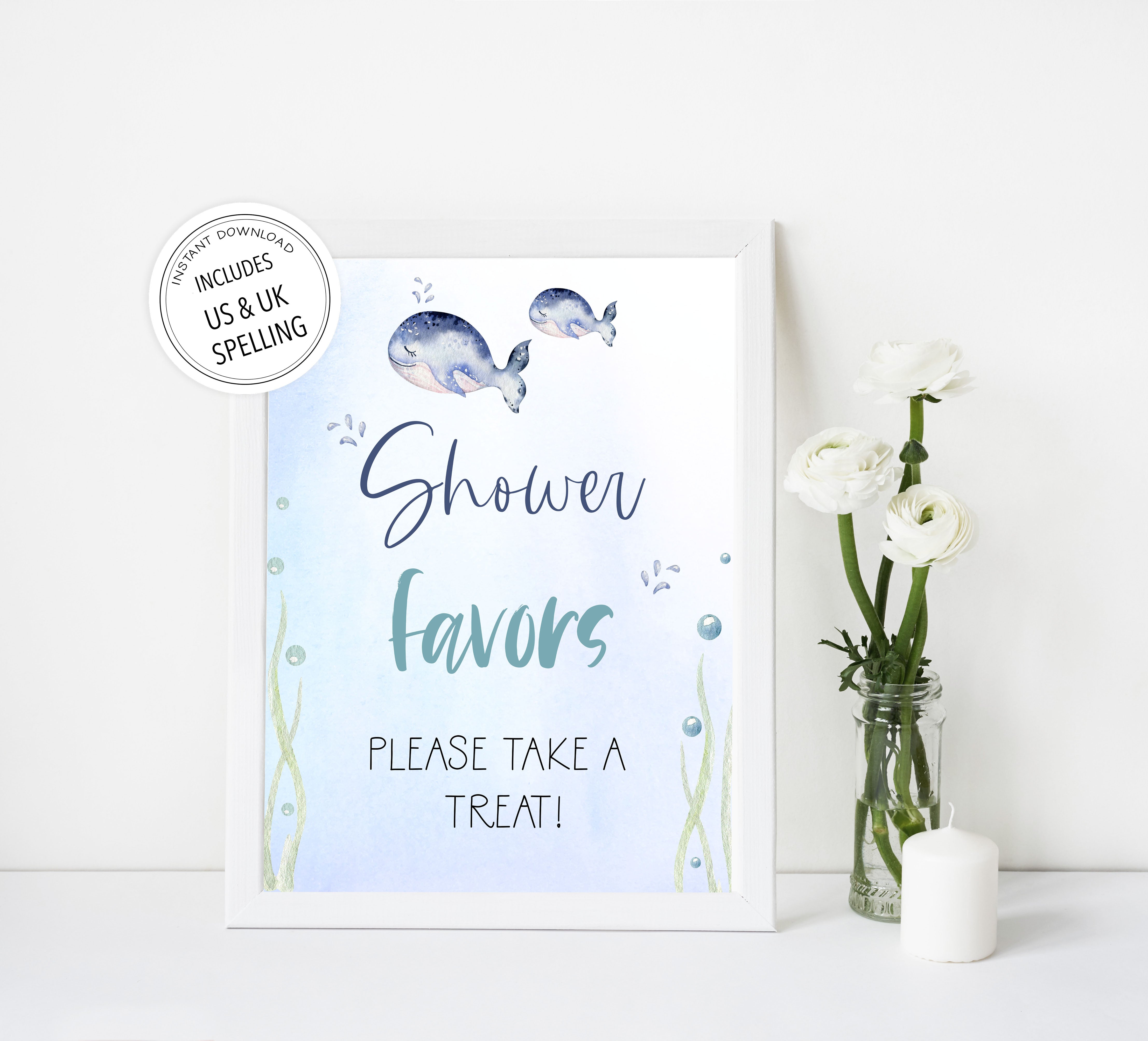 favours baby shower table signs, Whale baby decor, printable baby table signs, printable baby decor, baby adventure table signs, fun baby signs, baby unicorn fun baby table signs