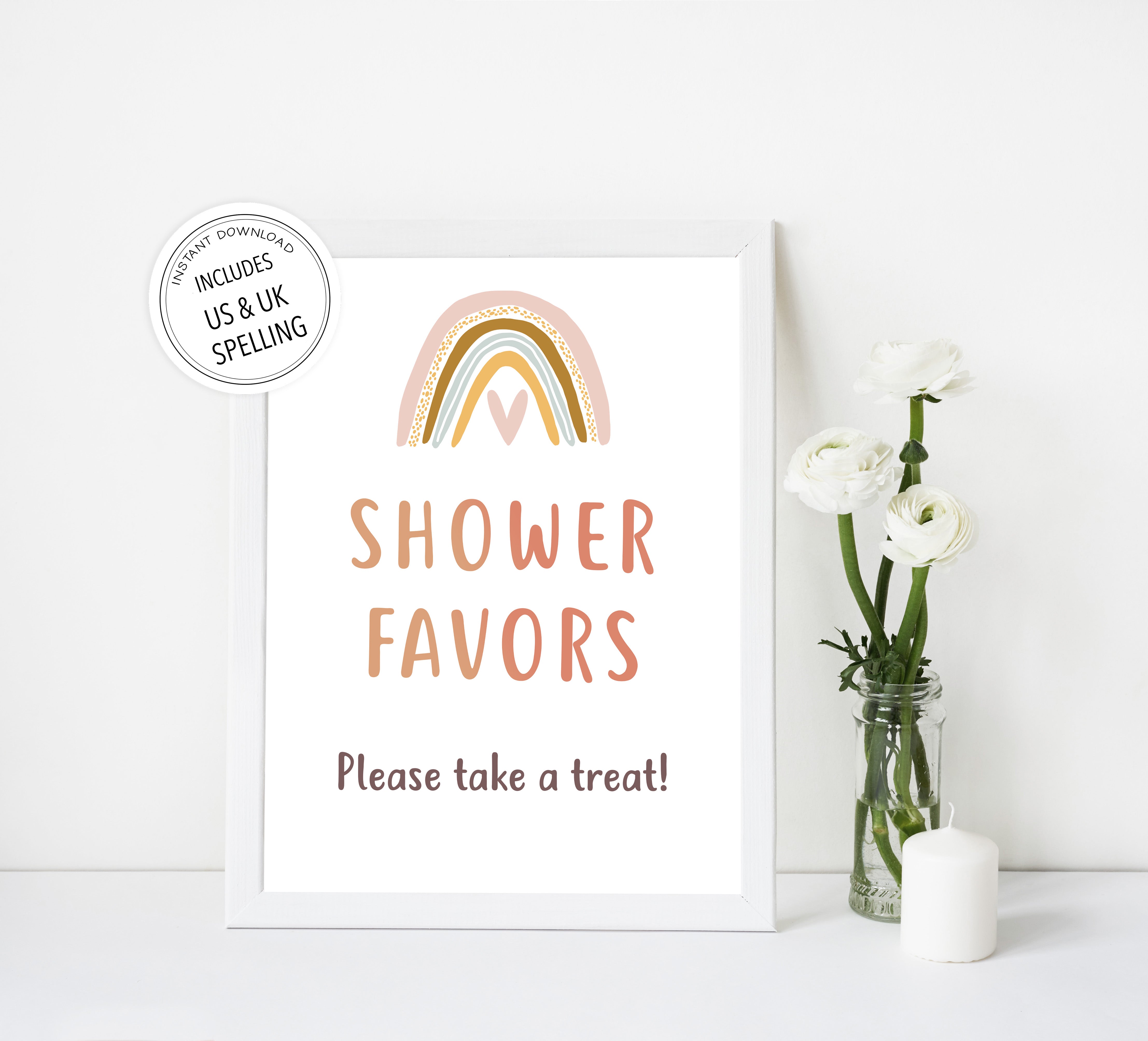 shower favors table sign, Boho rainbow baby decor, printable baby table signs, printable baby decor, baby boho rainbow table signs, fun baby signs, baby boho rainbow fun baby table signs