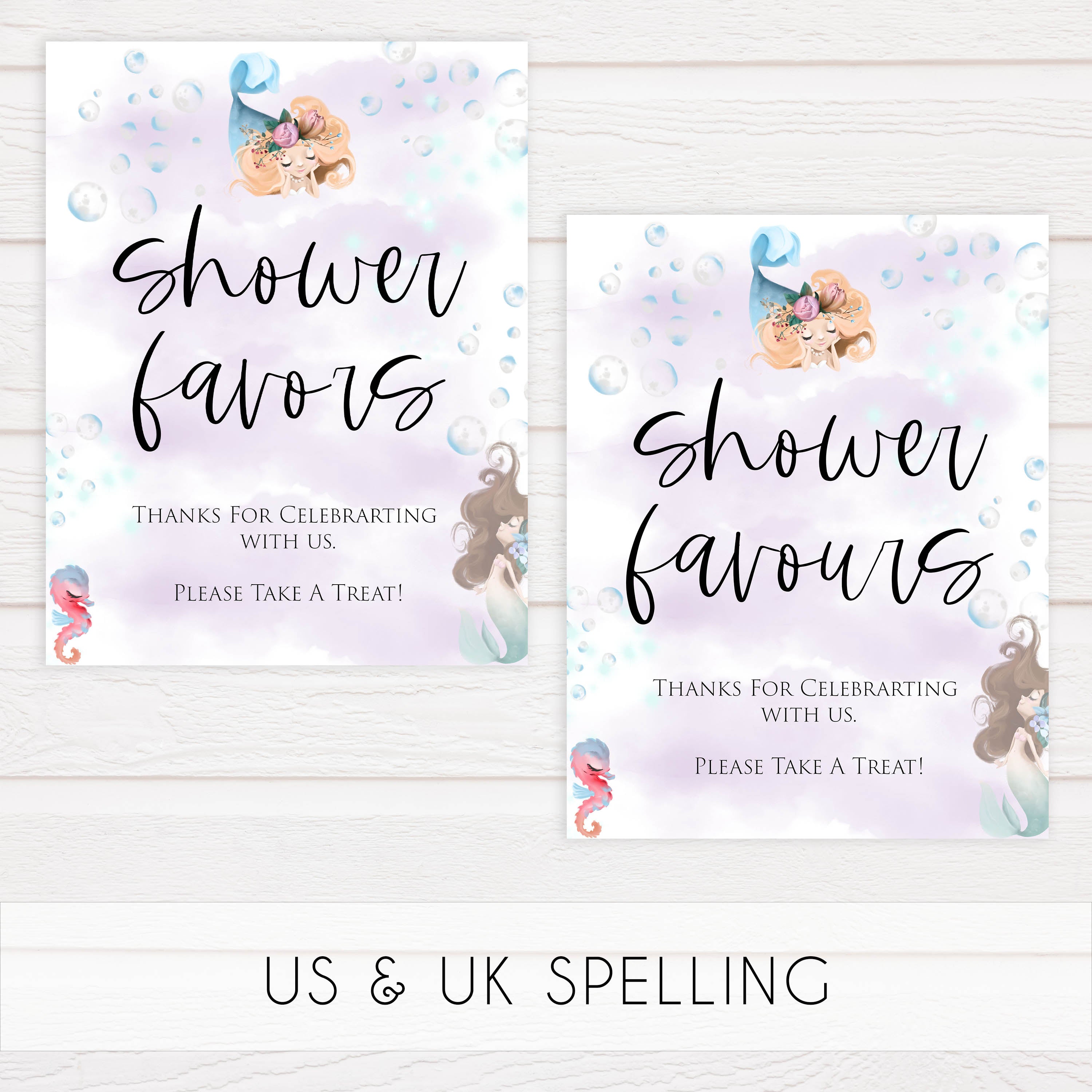 8 baby shower table signs, Little mermaid baby decor, printable baby table signs, printable baby decor, baby little mermaid table signs, fun baby signs, baby little mermaid fun baby table signs