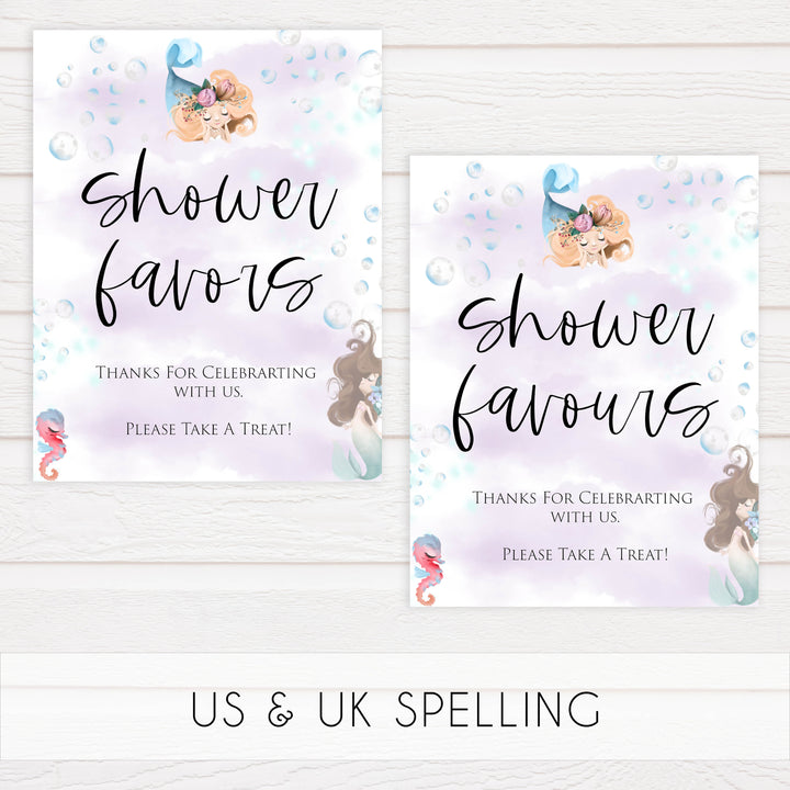 8 baby shower table signs, Little mermaid baby decor, printable baby table signs, printable baby decor, baby little mermaid table signs, fun baby signs, baby little mermaid fun baby table signs