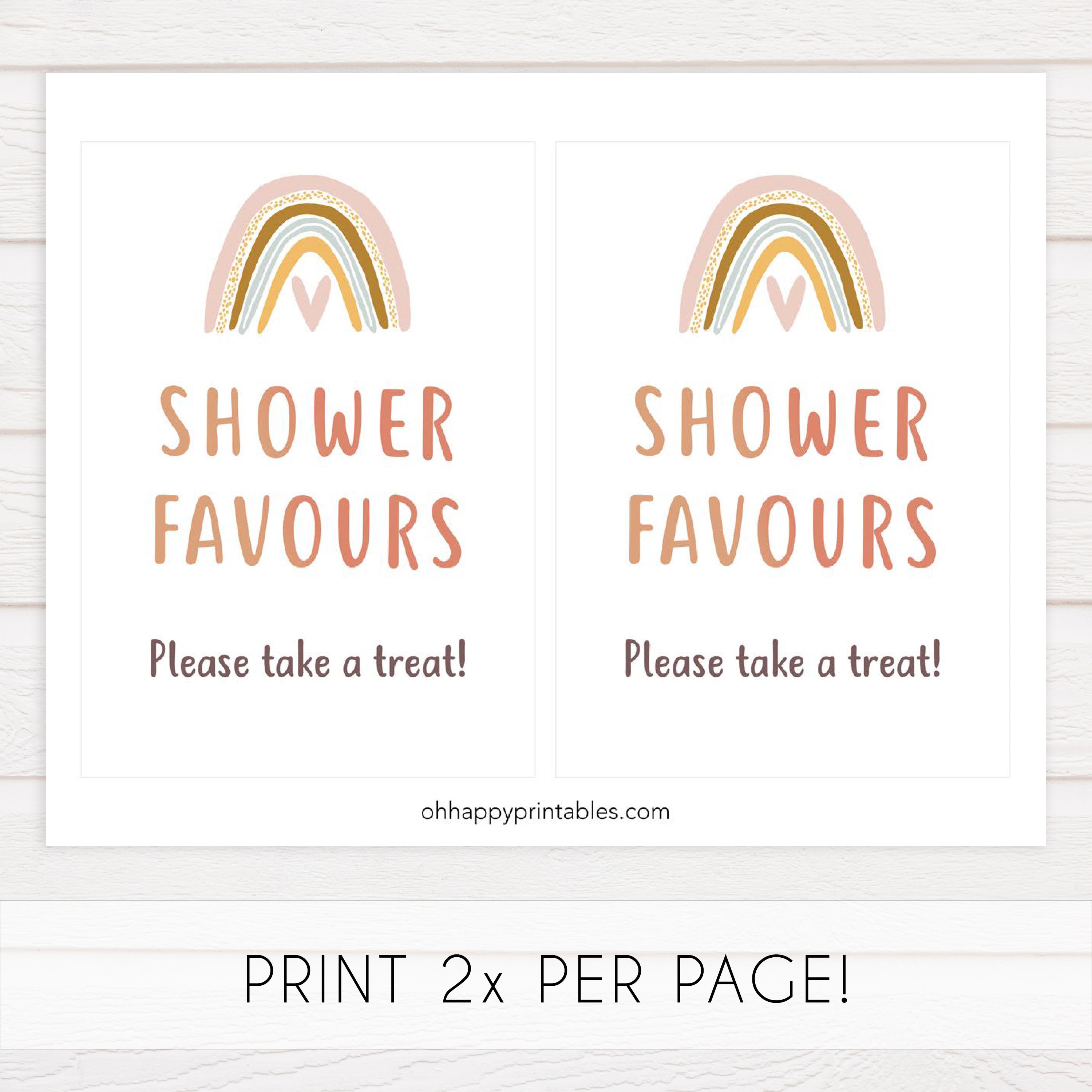 shower favors table sign, Boho rainbow baby decor, printable baby table signs, printable baby decor, baby boho rainbow table signs, fun baby signs, baby boho rainbow fun baby table signs