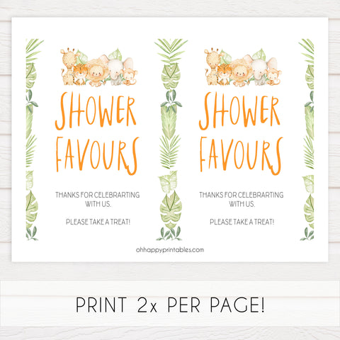 baby favors table signs, Safari animals baby decor, printable baby table signs, printable baby decor, baby safari animals table signs, fun baby signs, baby safari animals fun baby table signs