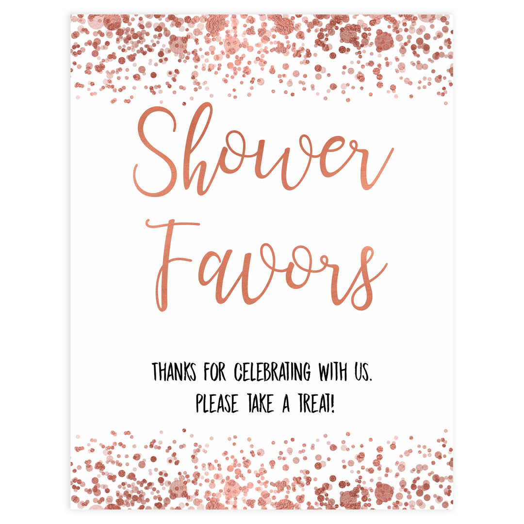 baby favors table sign, baby favors signs, Rose gold baby decor, printable baby table signs, printable baby decor, rose gold table signs, fun baby signs, rose gold fun baby table signs