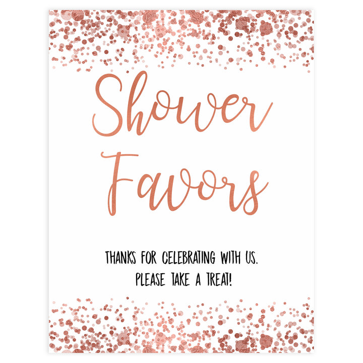 baby favors table sign, baby favors signs, Rose gold baby decor, printable baby table signs, printable baby decor, rose gold table signs, fun baby signs, rose gold fun baby table signs