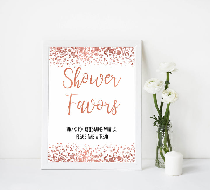 baby favors table sign, baby favors signs, Rose gold baby decor, printable baby table signs, printable baby decor, rose gold table signs, fun baby signs, rose gold fun baby table signs
