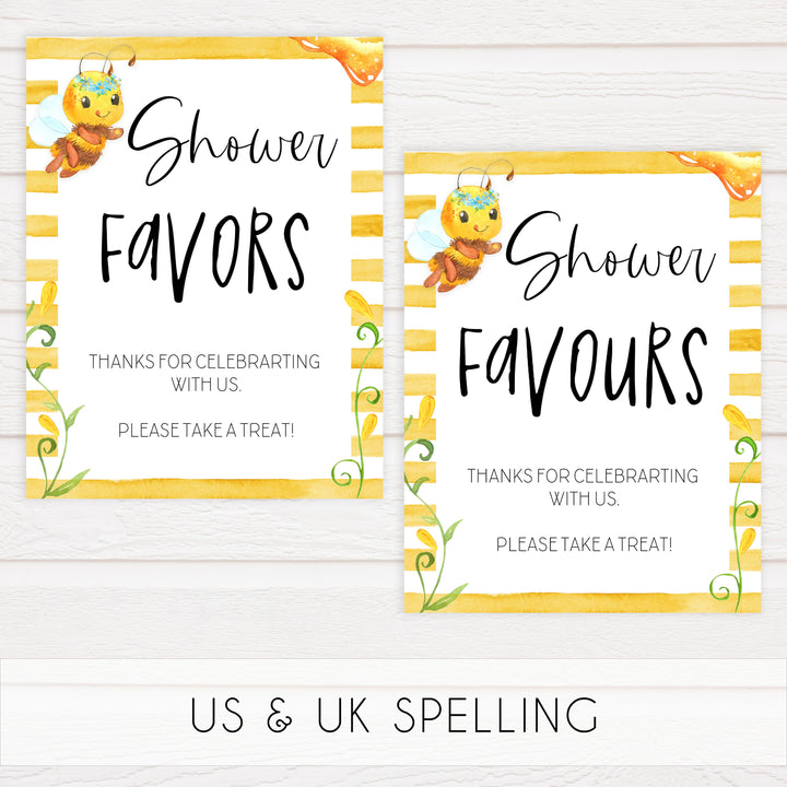 shower favors baby table signs, favors baby signs, Mommy to bee baby decor, printable baby table signs, printable baby decor, mommy bee table signs, fun baby signs, mummy bee fun baby table signs