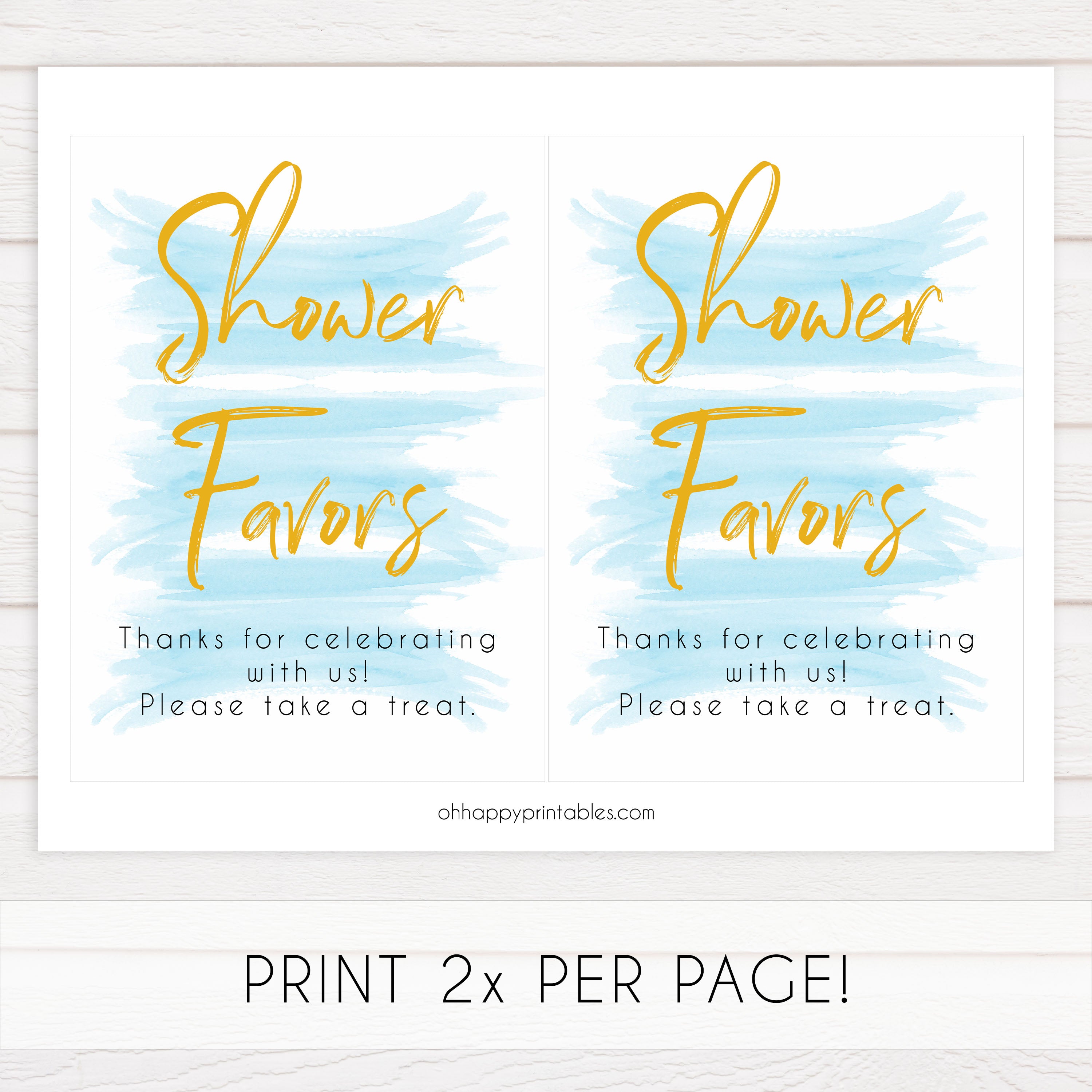 blue baby shower decor, printable baby signs, baby favours sign, baby favor signs, fun baby shower ideas