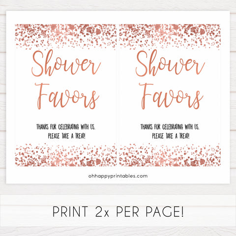 baby favors table sign, baby favors signs, Rose gold baby decor, printable baby table signs, printable baby decor, rose gold table signs, fun baby signs, rose gold fun baby table signs