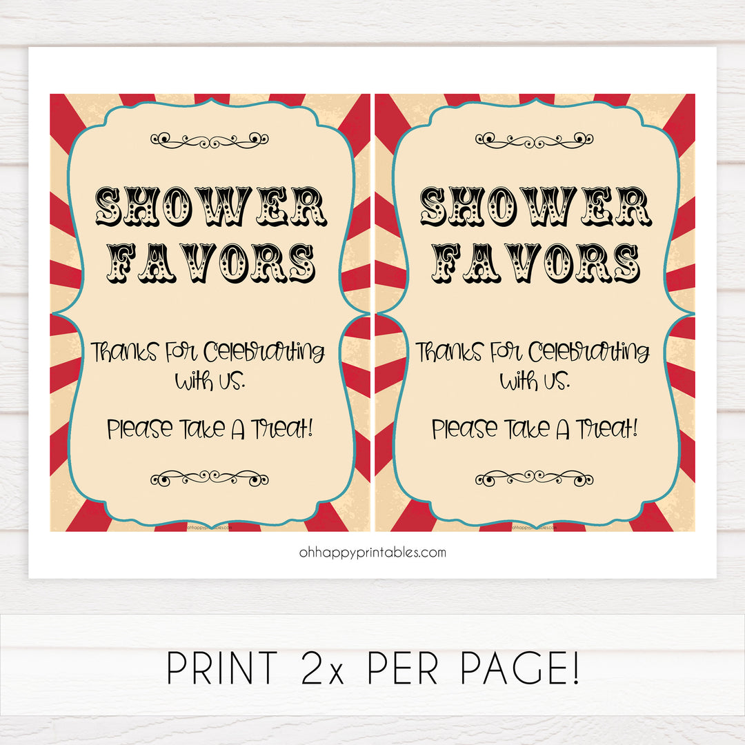 favors baby table signs, favors baby decor sign, Circus baby decor, printable baby table signs, printable baby decor, carnival table signs, fun baby signs, circus fun baby table signs