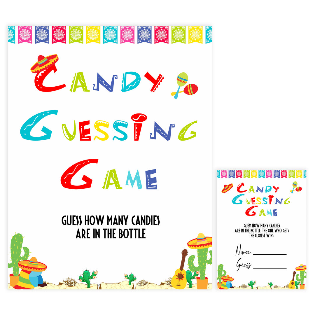 candy guessing game, Printable baby shower games, Mexican fiesta fun baby games, baby shower games, fun baby shower ideas, top baby shower ideas, fiesta shower baby shower, fiesta baby shower ideas