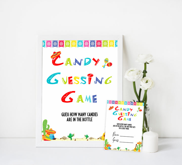 candy guessing game, Printable baby shower games, Mexican fiesta fun baby games, baby shower games, fun baby shower ideas, top baby shower ideas, fiesta shower baby shower, fiesta baby shower ideas