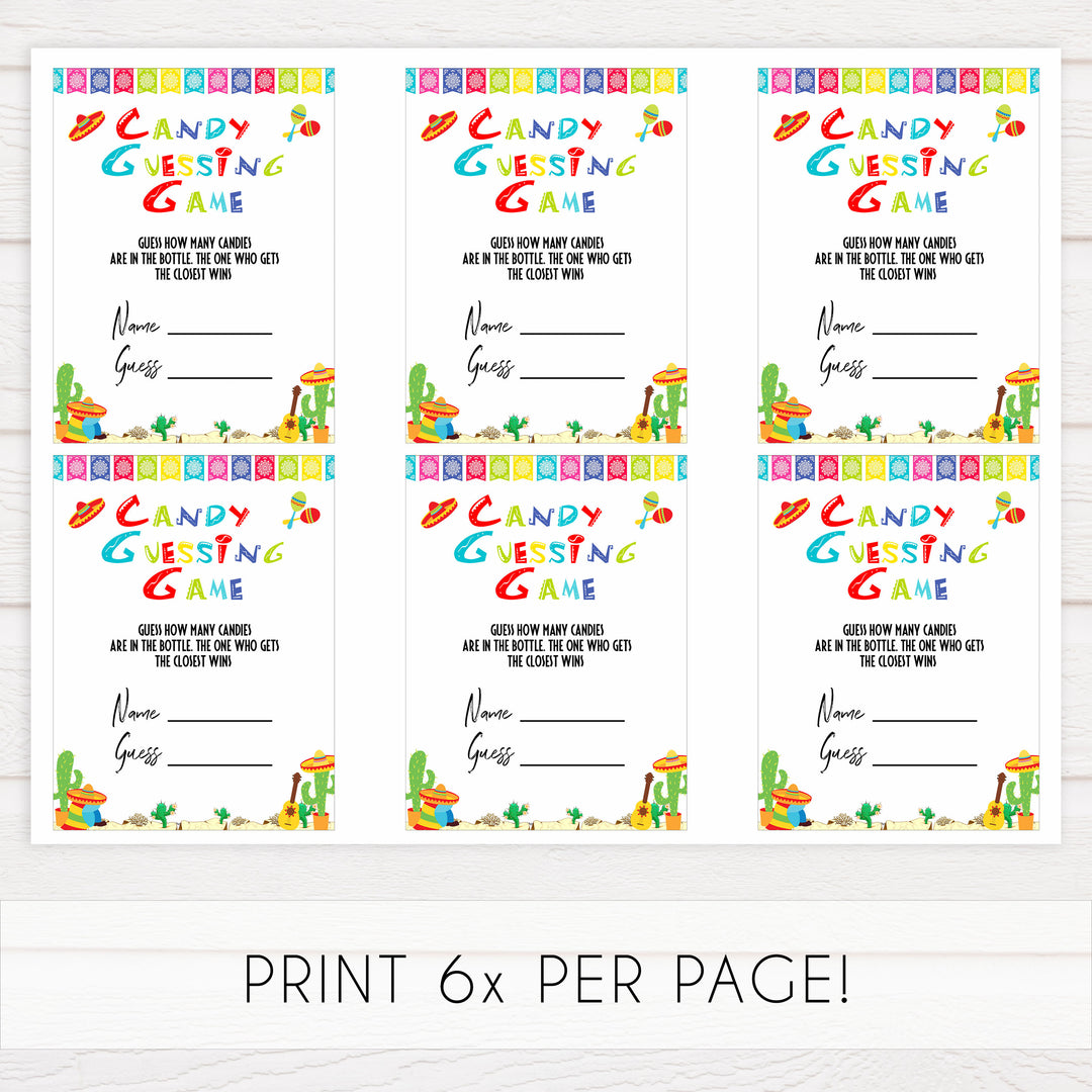 candy guessing game, Printable baby shower games, Mexican fiesta fun baby games, baby shower games, fun baby shower ideas, top baby shower ideas, fiesta shower baby shower, fiesta baby shower ideas