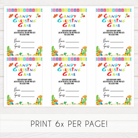 candy guessing game, Printable baby shower games, Mexican fiesta fun baby games, baby shower games, fun baby shower ideas, top baby shower ideas, fiesta shower baby shower, fiesta baby shower ideas