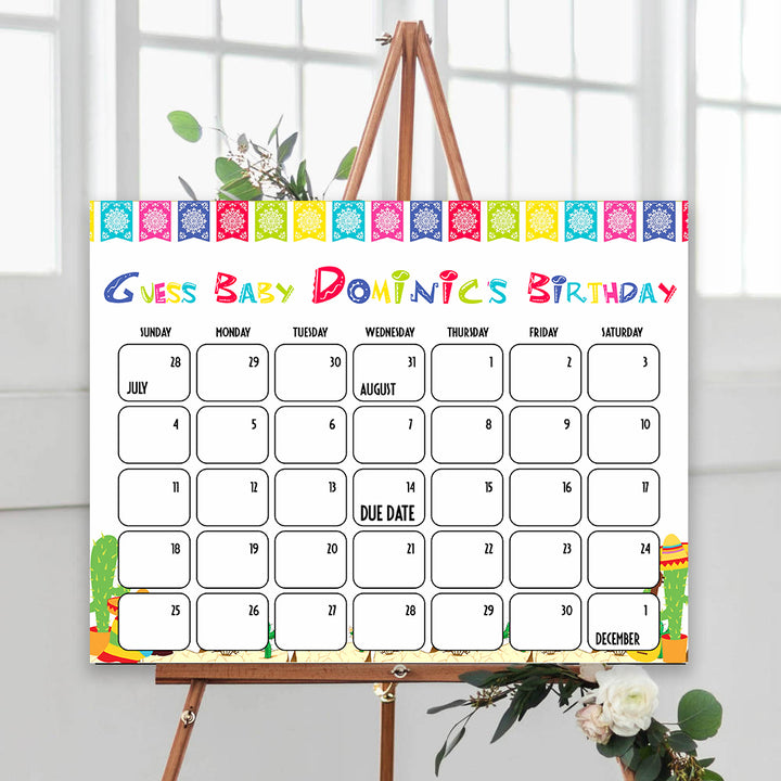 guess the baby birthday game, baby birthday predictions game, Printable baby shower games, Mexican fiesta fun baby games, baby shower games, fun baby shower ideas, top baby shower ideas, fiesta shower baby shower, fiesta baby shower ideas