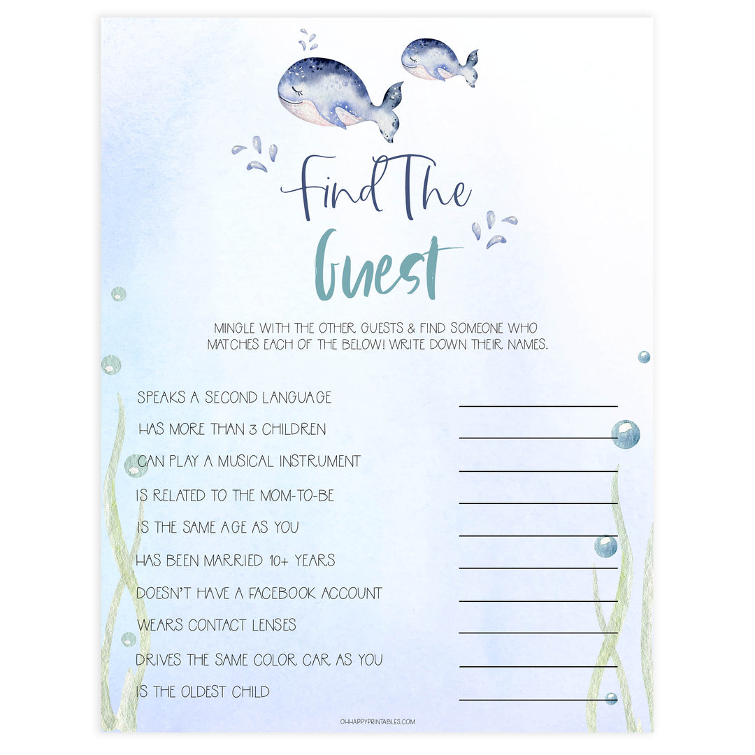 find the guest baby shower game, Printable baby shower games, whale baby games, baby shower games, fun baby shower ideas, top baby shower ideas, whale baby shower, baby shower games, fun whale baby shower ideas
