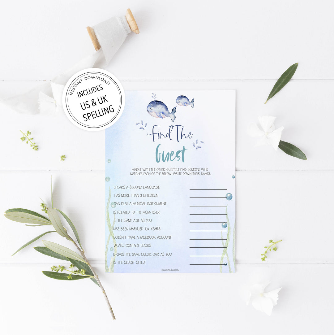 find the guest baby shower game, Printable baby shower games, whale baby games, baby shower games, fun baby shower ideas, top baby shower ideas, whale baby shower, baby shower games, fun whale baby shower ideas
