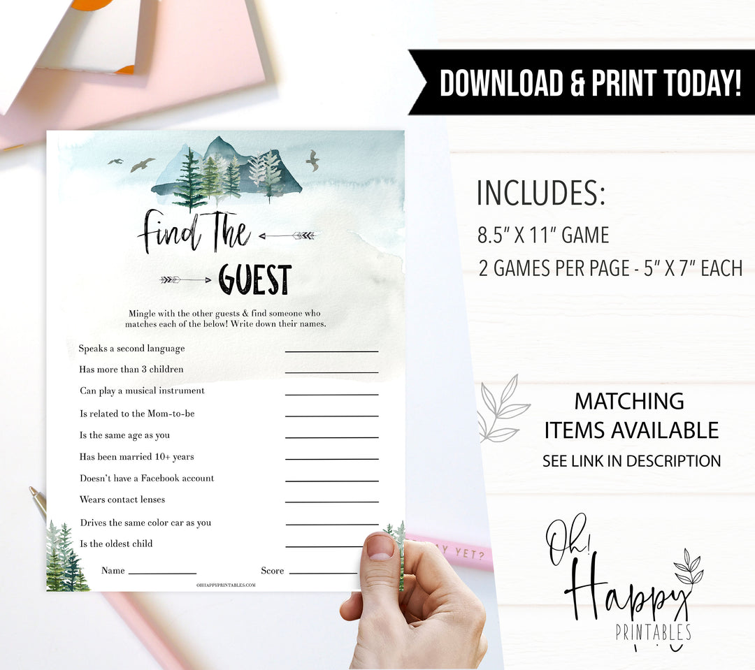 Editable find the guest baby game, Printable baby shower games, adventure awaits baby games, baby shower games, fun baby shower ideas, top baby shower ideas, adventure awaits baby shower, baby shower games, fun adventure baby shower ideas