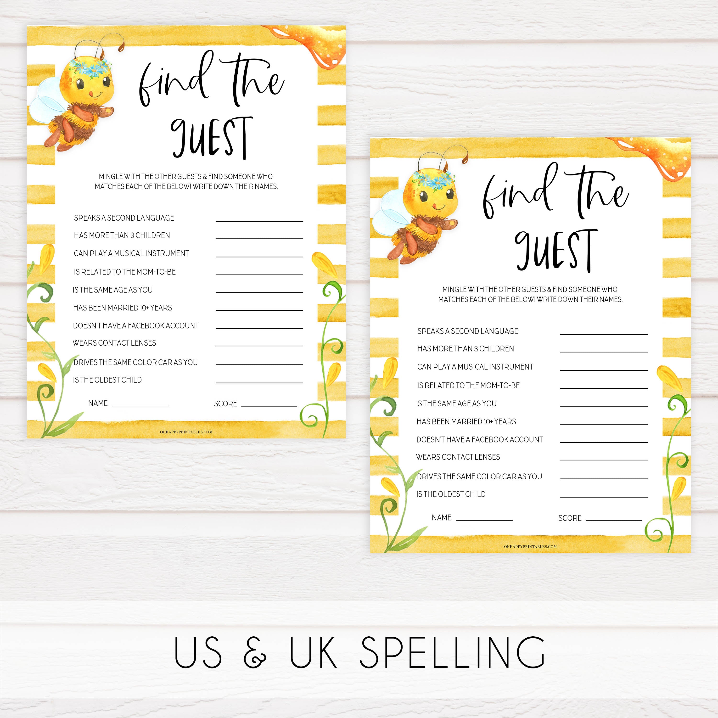 find the guest baby game, Printable baby shower games, mommy bee fun baby games, baby shower games, fun baby shower ideas, top baby shower ideas, mommy to bee baby shower, friends baby shower ideas