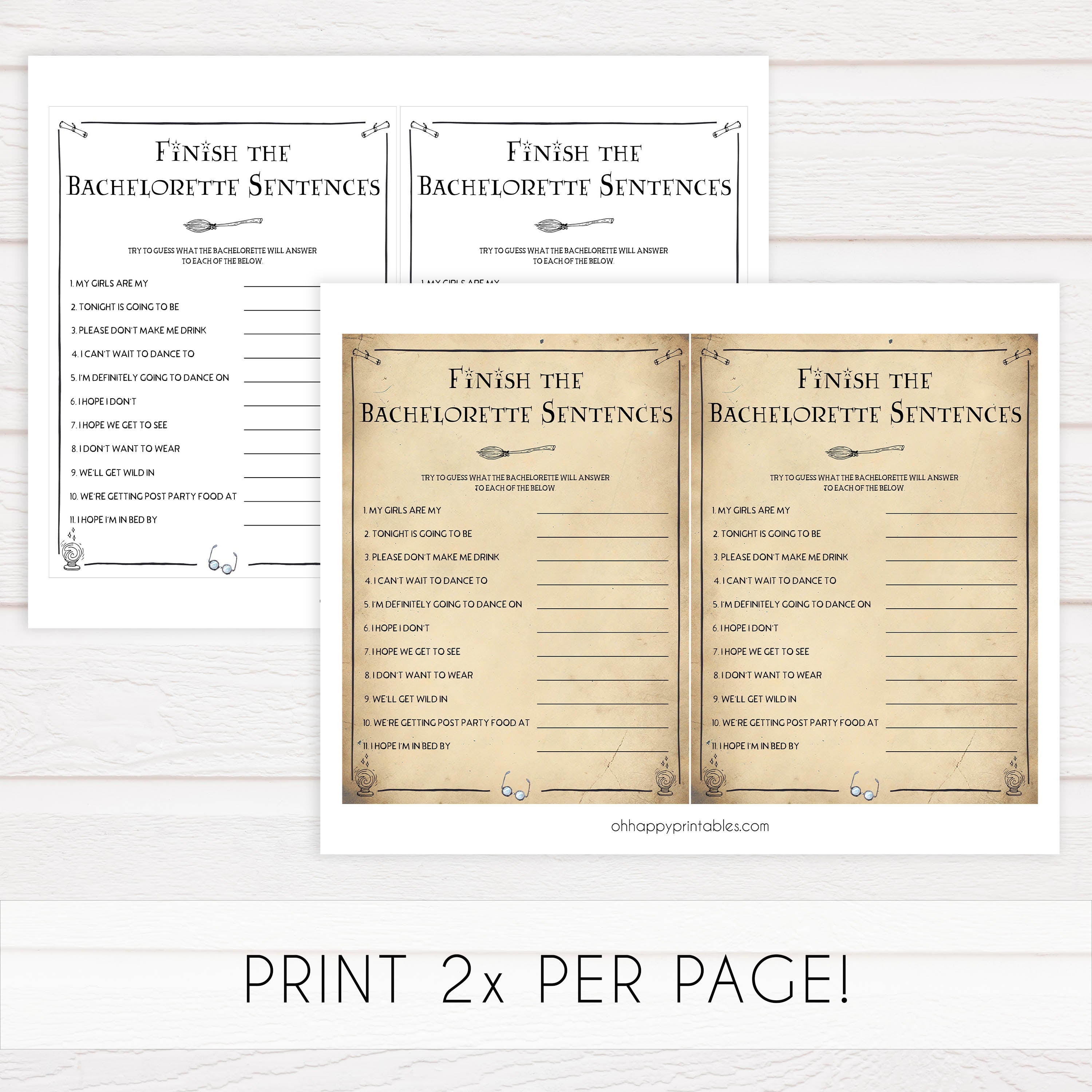 finish the bachelorette sentences game, Printable bachelorette games, Harry Potter bachelorette, Harry Potter hen party games, fun hen party games, bachelorette game ideas, Harry Potter adult party games, naughty hen games, naughty bachelorette games