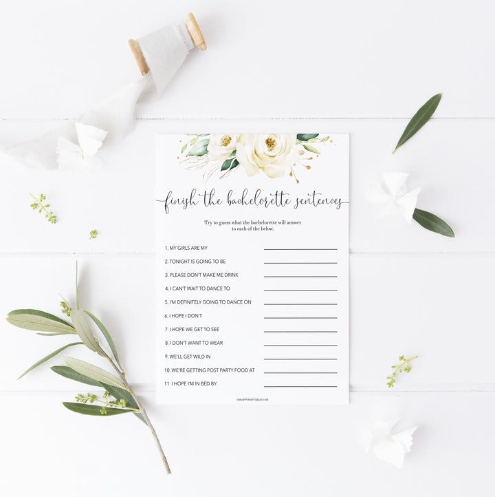 finish the bachelorette sentences game, Printable bachelorette games, floral bachelorette, floral hen party games, fun hen party games, bachelorette game ideas, floral adult party games, naughty hen games, naughty bachelorette games