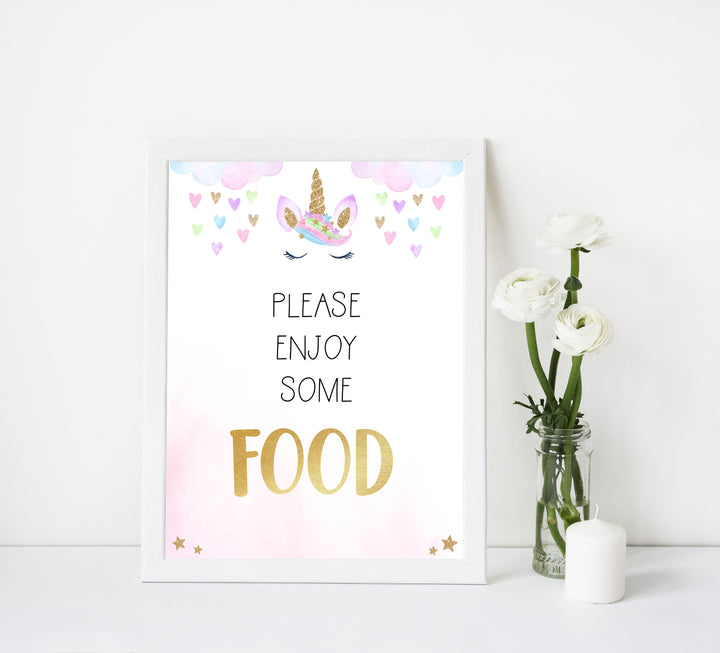 food baby table sign decor, Unicorn baby decor, printable baby table signs, printable baby decor, baby adventure table signs, fun baby signs, baby unicorn fun baby table signs