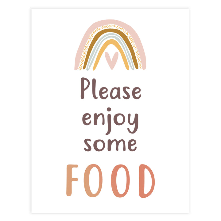 food baby shower table sign, Boho rainbow baby decor, printable baby table signs, printable baby decor, baby boho rainbow table signs, fun baby signs, baby boho rainbow fun baby table signs