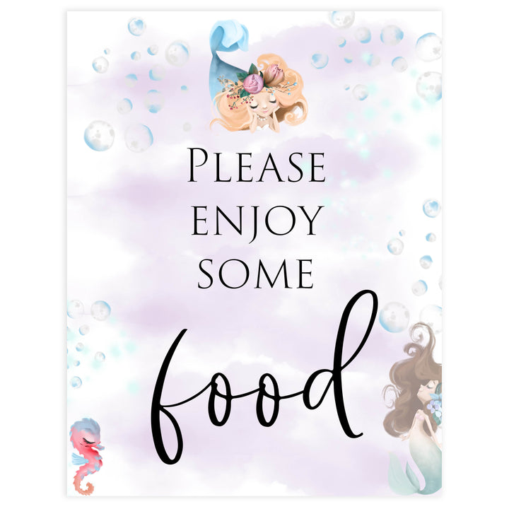food baby shower table signs, Little mermaid baby decor, printable baby table signs, printable baby decor, baby little mermaid table signs, fun baby signs, baby little mermaid fun baby table signs