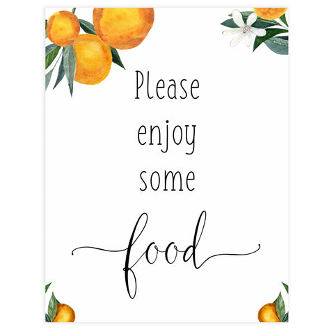 baby shower food sign, Little cutie baby decor, printable baby table signs, printable baby decor, baby little cutie table signs, fun baby signs, baby little cutie fun baby table signs, citrus baby shower signs,