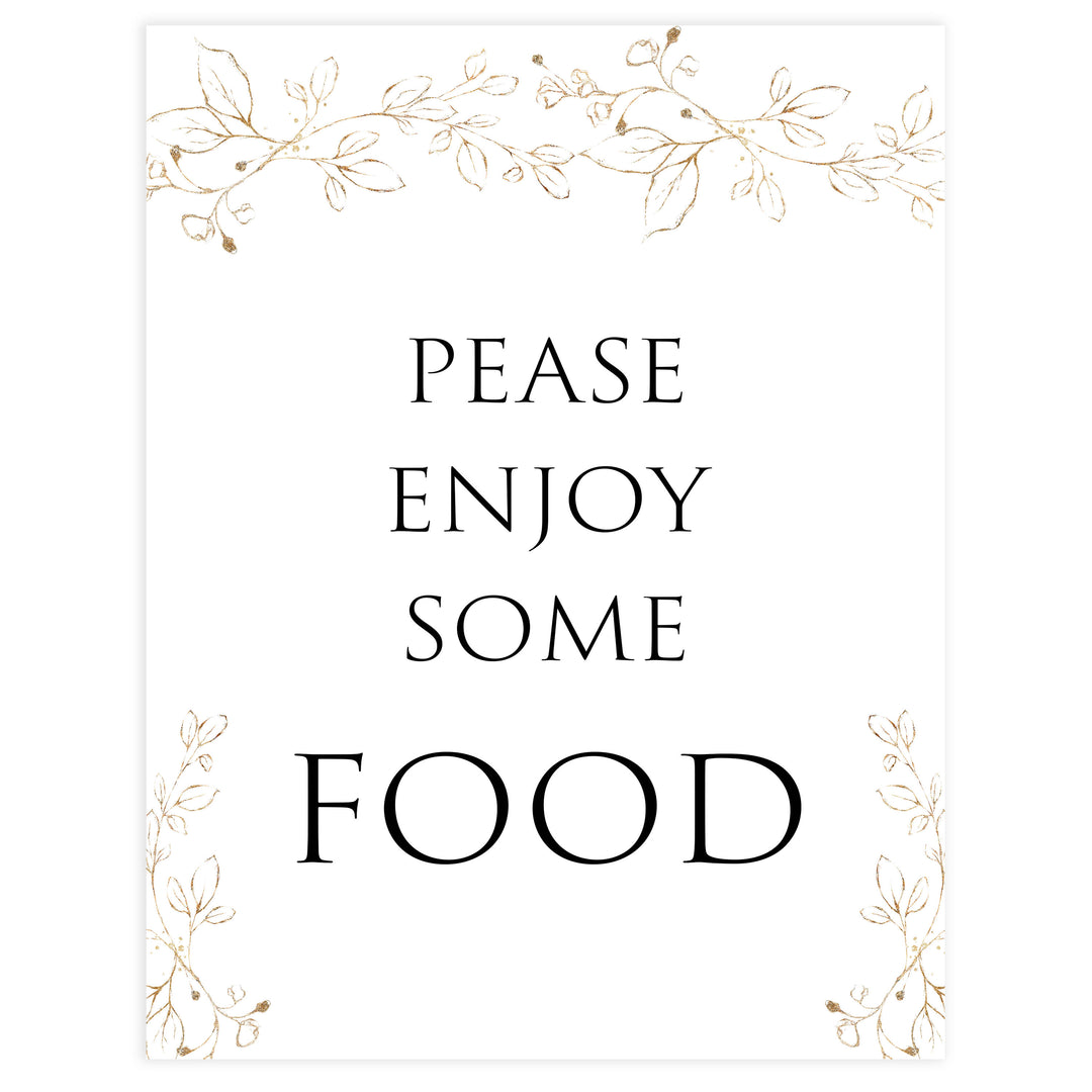 food table sign, Printable baby shower games, gold leaf baby games, baby shower games, fun baby shower ideas, top baby shower ideas, gold leaf baby shower, baby shower games, fun gold leaf baby shower ideas