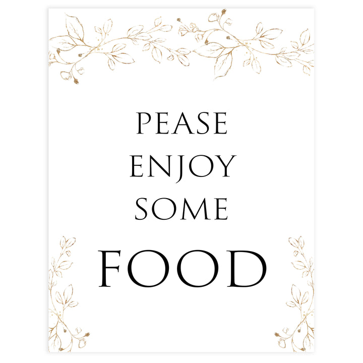 food table sign, Printable baby shower games, gold leaf baby games, baby shower games, fun baby shower ideas, top baby shower ideas, gold leaf baby shower, baby shower games, fun gold leaf baby shower ideas