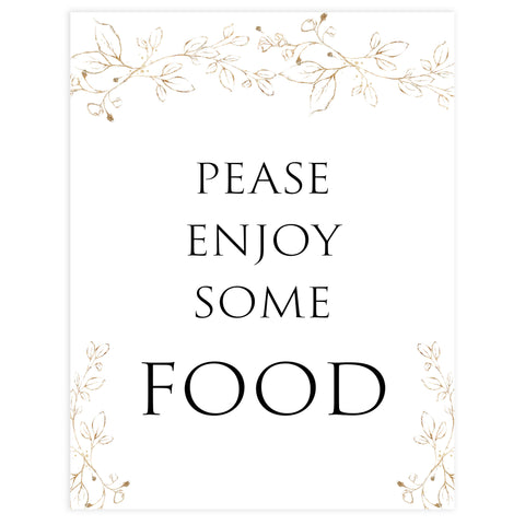 food table sign, Printable baby shower games, gold leaf baby games, baby shower games, fun baby shower ideas, top baby shower ideas, gold leaf baby shower, baby shower games, fun gold leaf baby shower ideas