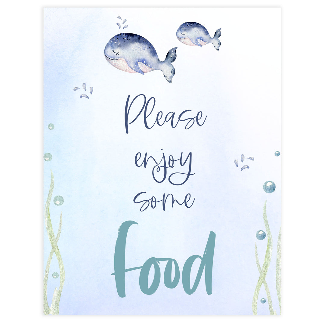 food baby shower table signs, Whale baby decor, printable baby table signs, printable baby decor, baby adventure table signs, fun baby signs, baby unicorn fun baby table signs