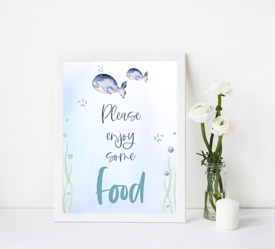 baby shower tables signs pack, Whale baby decor, printable baby table signs, printable baby decor, baby adventure table signs, fun baby signs, baby unicorn fun baby table signs