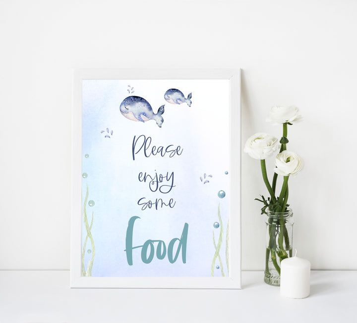 baby shower tables signs pack, Whale baby decor, printable baby table signs, printable baby decor, baby adventure table signs, fun baby signs, baby unicorn fun baby table signs