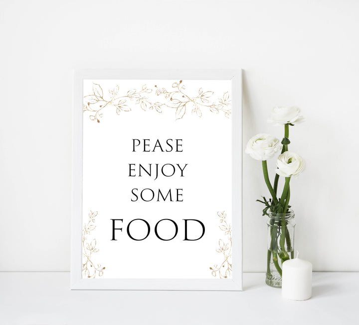 food table sign, Printable baby shower games, gold leaf baby games, baby shower games, fun baby shower ideas, top baby shower ideas, gold leaf baby shower, baby shower games, fun gold leaf baby shower ideas