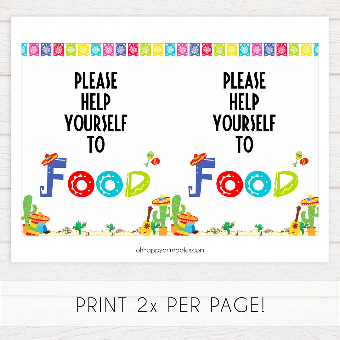 food baby shower signs, food baby table signs, Mexican fiesta baby decor, printable baby table signs, printable baby decor, baby Mexican fiesta table signs, fun baby signs, baby fiesta fun baby table signs