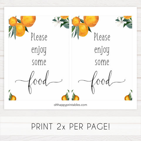baby shower food sign, Little cutie baby decor, printable baby table signs, printable baby decor, baby little cutie table signs, fun baby signs, baby little cutie fun baby table signs, citrus baby shower signs,