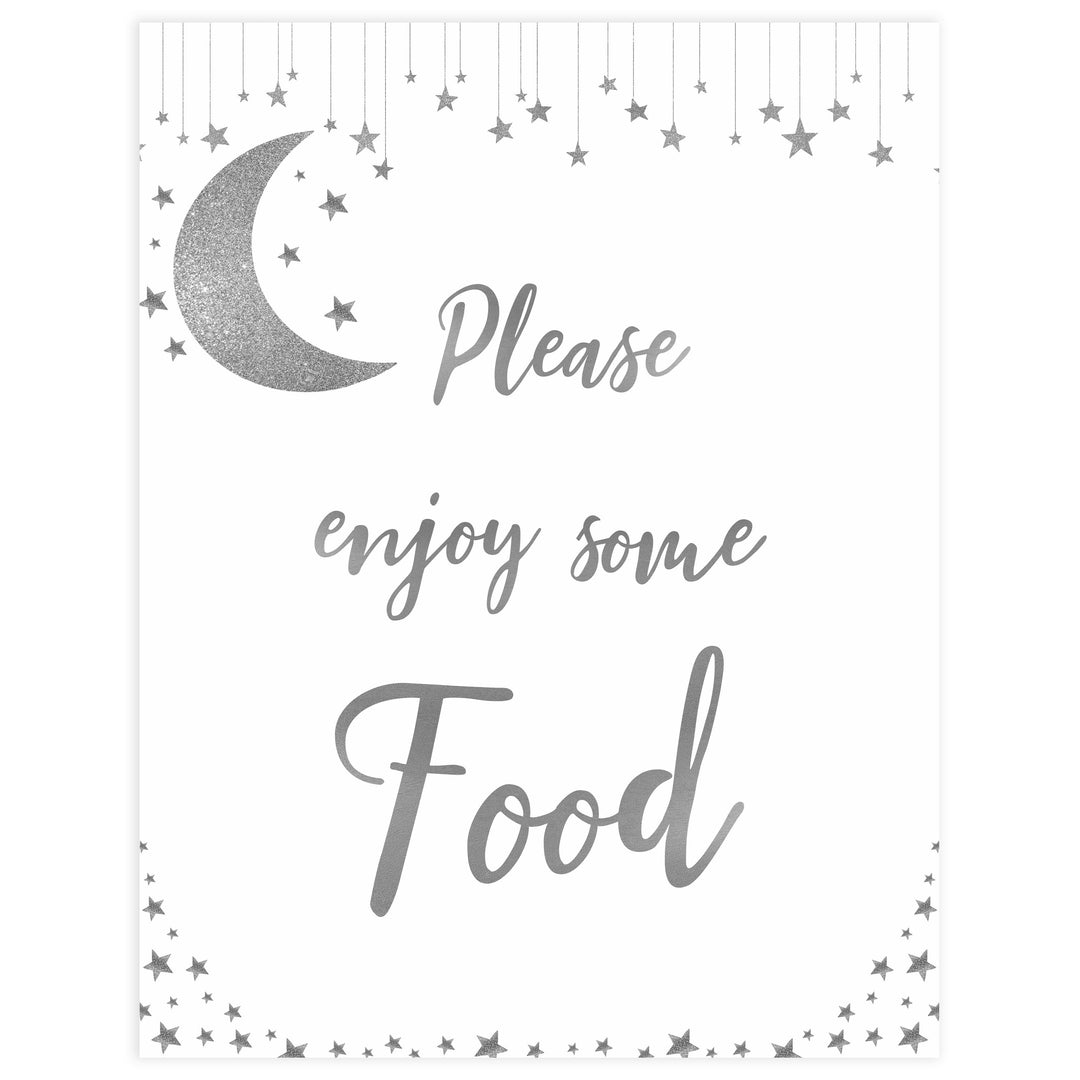 Food Bay Signs, Little star baby signs, printable baby signs, printable baby decor, twinkle baby shower, star baby decor, fun baby shower ideas, top baby shower themes