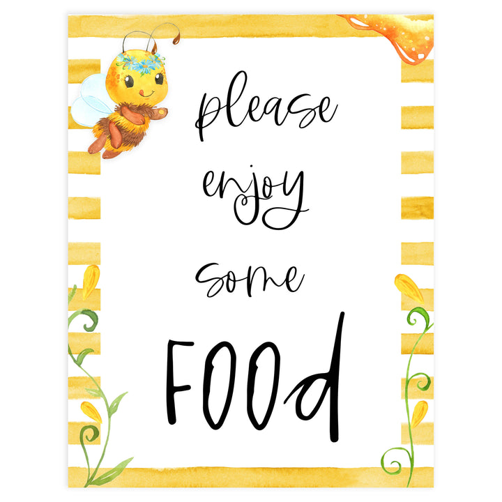food baby table signs, food baby signs, Mommy to bee baby decor, printable baby table signs, printable baby decor, mommy bee table signs, fun baby signs, mummy bee fun baby table signs