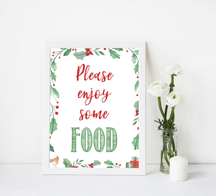Christmas baby shower signs, baby sign pack, food baby shower sign, baby shower decor, printable baby signs, baby decor, festive baby shower