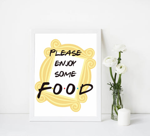 food baby table signs, food baby signs, Friends baby decor, printable baby table signs, printable baby decor, friends table signs, fun baby signs, friends fun baby table signs