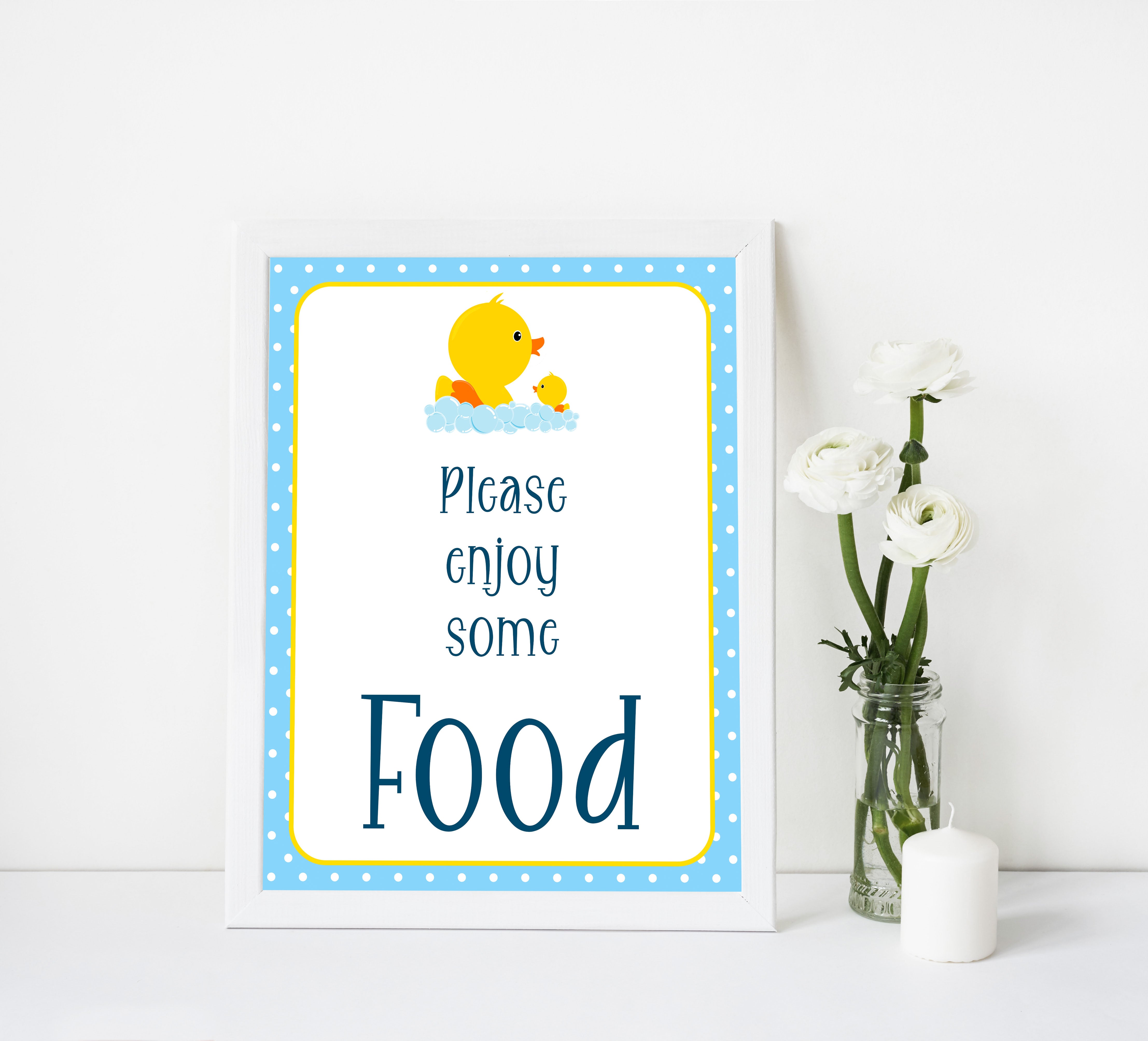 rubber ducky baby signs, food baby signs, printable baby signs, baby decor, fun baby decor, rubber ducky