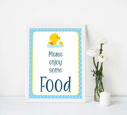 rubber ducky baby shower signs, baby shower signs, printable baby signs, baby decor, food signs, sweet signs, gift and cards signs