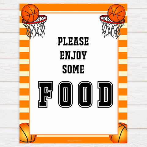 food baby table sign, food table sign, Basketball baby decor, printable baby table signs, printable baby decor, Basketball table signs, fun baby signs, Basketball fun baby table signs