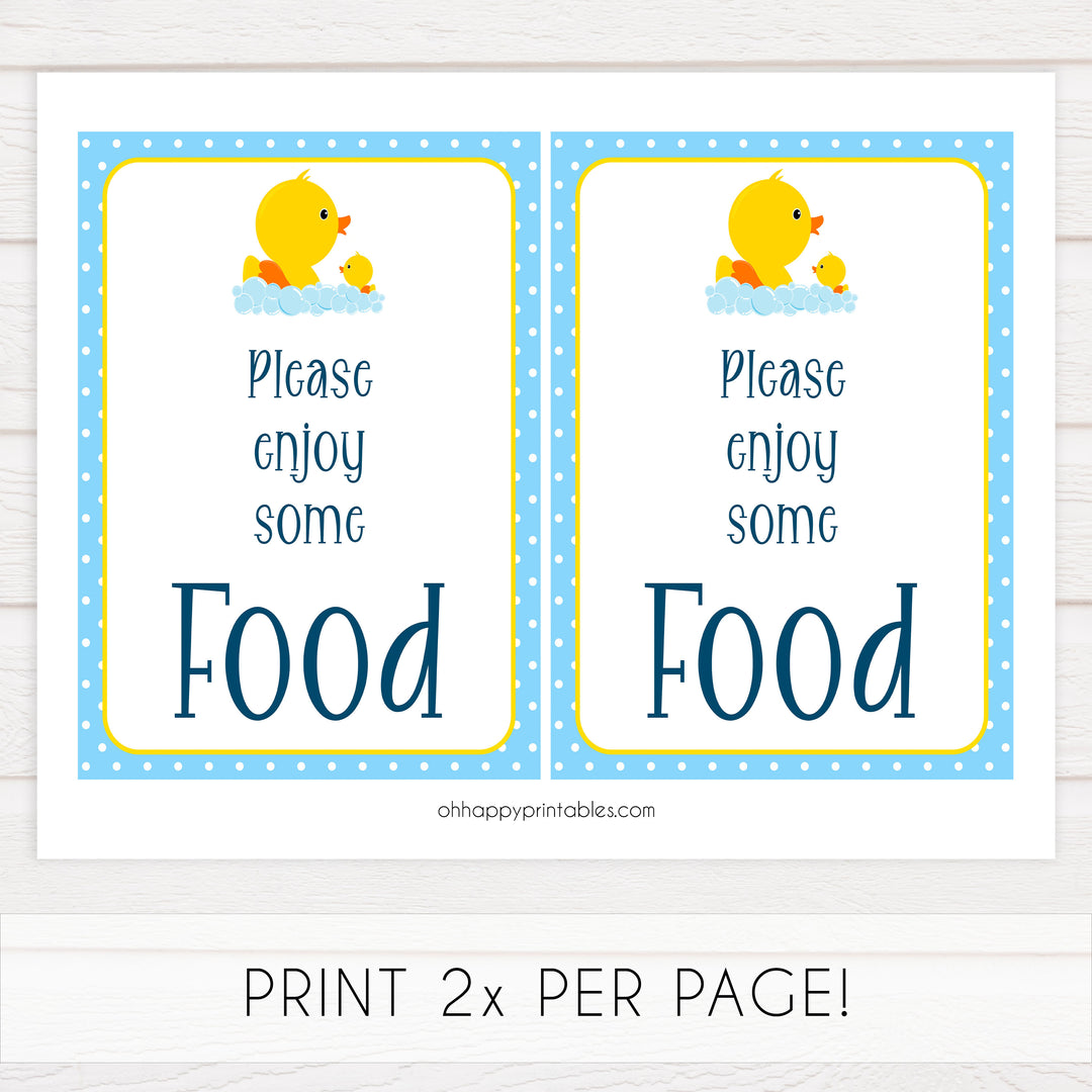 rubber ducky baby signs, food baby signs, printable baby signs, baby decor, fun baby decor, rubber ducky