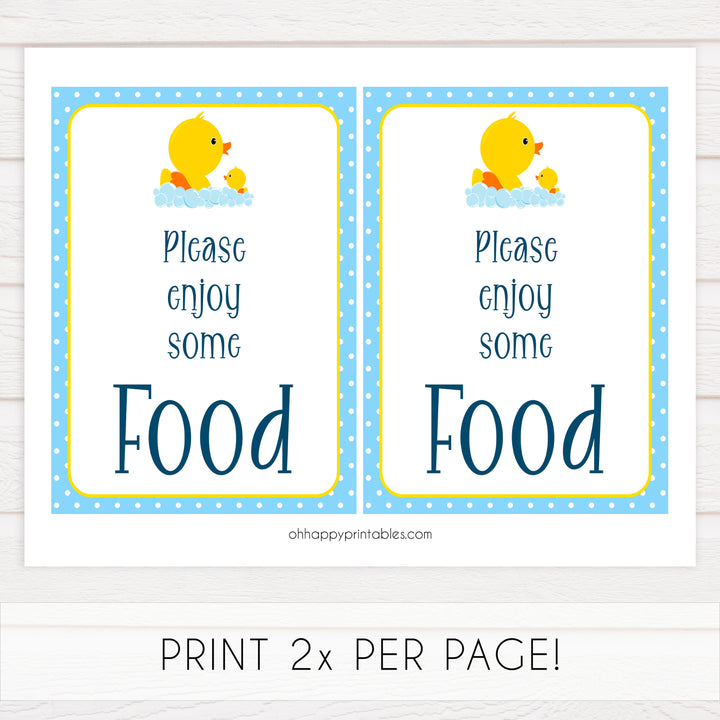 rubber ducky baby signs, food baby signs, printable baby signs, baby decor, fun baby decor, rubber ducky